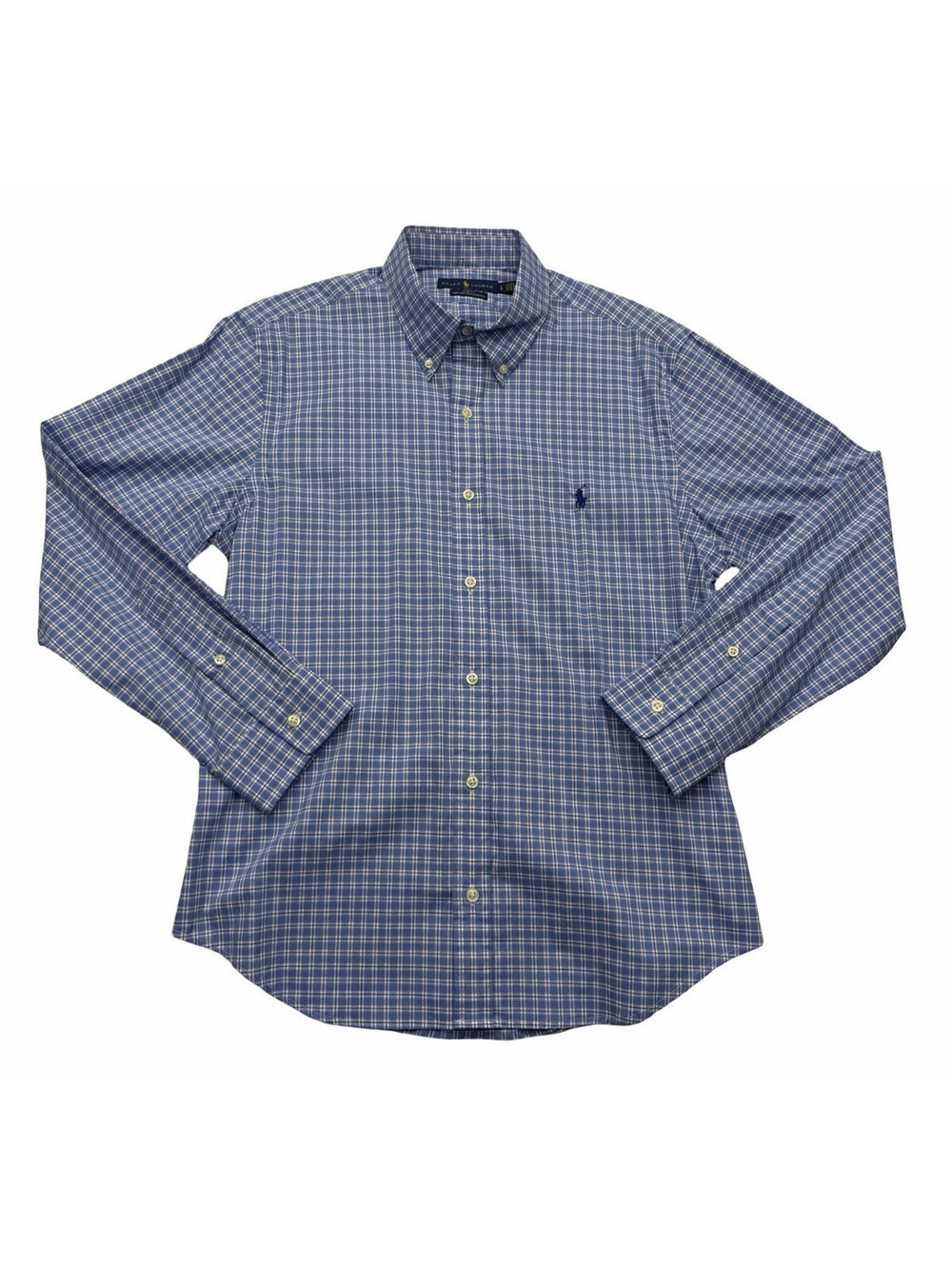 Polo Ralph Lauren Men's Oxford Button-Up Shirt Blue Check Size L